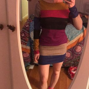 NEVER WORN!! Color block long sleeve dress